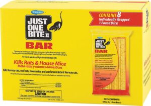 Just One Bite II 16 oz. Rodent Rat Bait Cake Blocks - (Pack of 8)