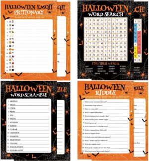 25 Players Halloween Party Games Cards Set for Adults
